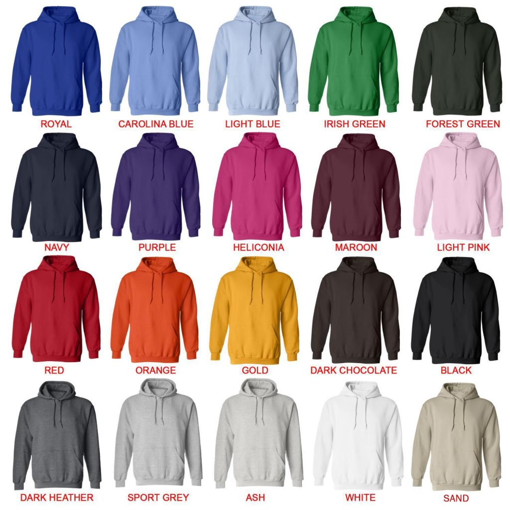 hoodie color chart - Crash Bandicoot Shop