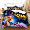 3D Cartoon Crash Bandicoot Bedding Set Queen King Size Duvet Cover Set juego de cama Home 11 - Crash Bandicoot Shop