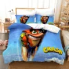 3D Cartoon Crash Bandicoot Bedding Set Queen King Size Duvet Cover Set juego de cama Home 2 - Crash Bandicoot Shop