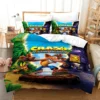 3D Cartoon Crash Bandicoot Bedding Set Queen King Size Duvet Cover Set juego de cama Home 4 - Crash Bandicoot Shop