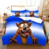 3D Cartoon Crash Bandicoot Bedding Set Queen King Size Duvet Cover Set juego de cama Home 8 - Crash Bandicoot Shop