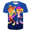 Ti rtleri japon oyunlar kazas nda Bandicoot 3D bask T Shirt moda ocuklar rahat erkek k 1 - Crash Bandicoot Shop