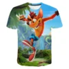 Ti rtleri japon oyunlar kazas nda Bandicoot 3D bask T Shirt moda ocuklar rahat erkek k 10 - Crash Bandicoot Shop