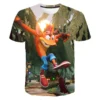 Ti rtleri japon oyunlar kazas nda Bandicoot 3D bask T Shirt moda ocuklar rahat erkek k - Crash Bandicoot Shop