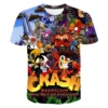 Ti rtleri japon oyunlar kazas nda Bandicoot 3D bask T Shirt moda ocuklar rahat erkek k 14 - Crash Bandicoot Shop