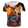 Ti rtleri japon oyunlar kazas nda Bandicoot 3D bask T Shirt moda ocuklar rahat erkek k 2 - Crash Bandicoot Shop